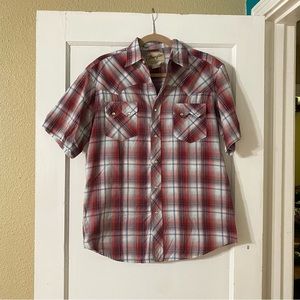 Wrangler vintage casual button down shirt size M